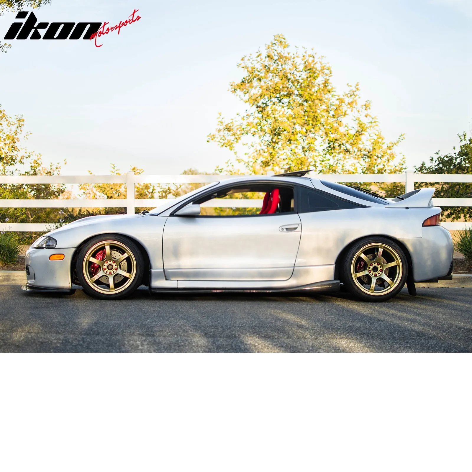1997-1999 Mitsubishi Eclipse CS Side Skirts Style PU Unpainted Black