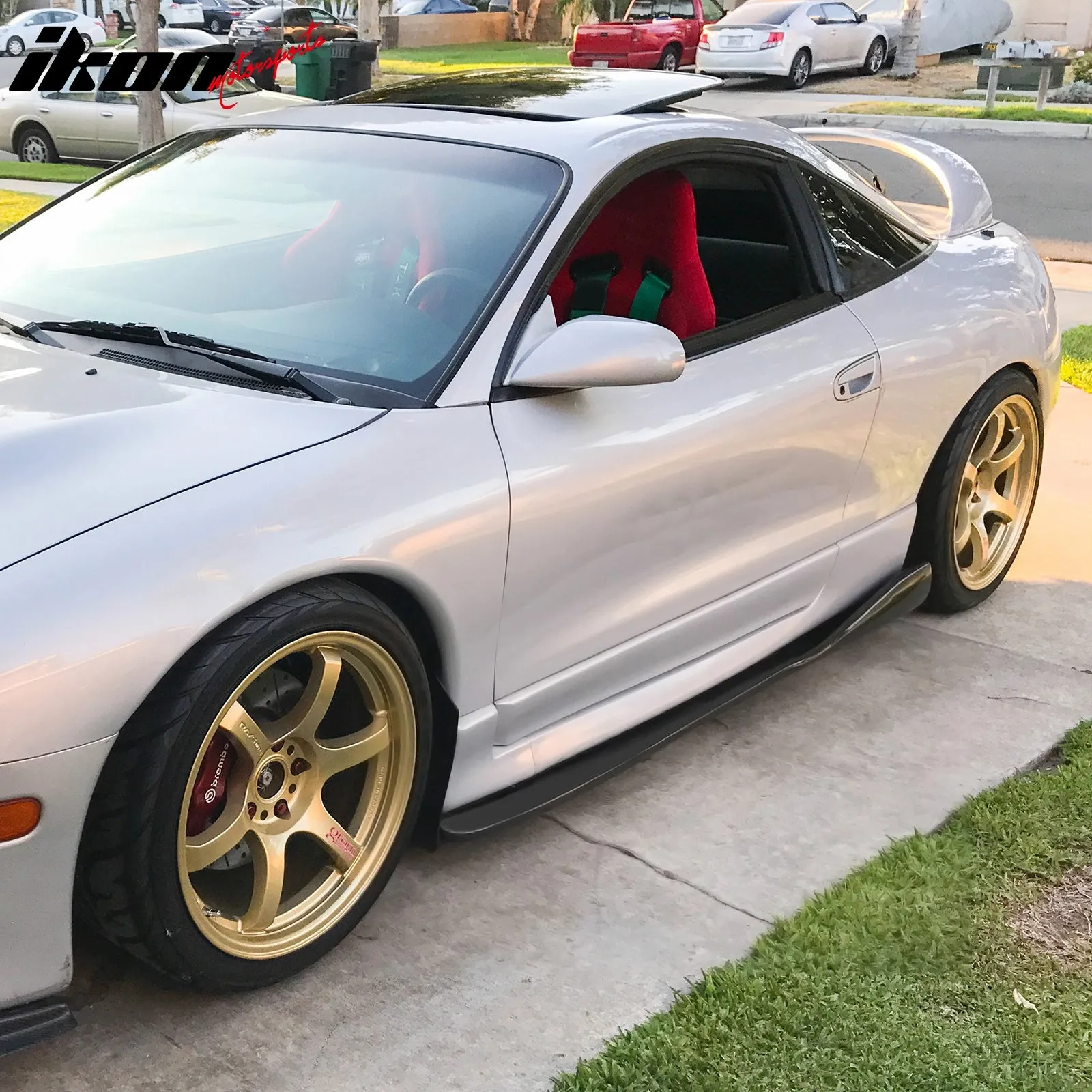 1997-1999 Mitsubishi Eclipse CS Side Skirts Style PU Unpainted Black