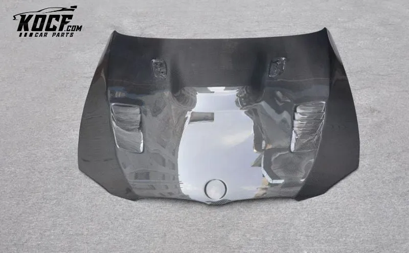 2008-2012 BMW 3 SERIES E30 E36 E46 E90 E91 E92 E93 F30 F31 F34 G20 Coupe Convertible M3 V2 Style Real Carbon Fiber Front Hood