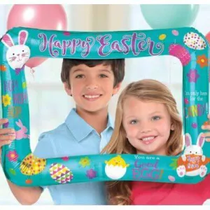 23" Easter Inflatable Selfie Frame Mylar Balloons