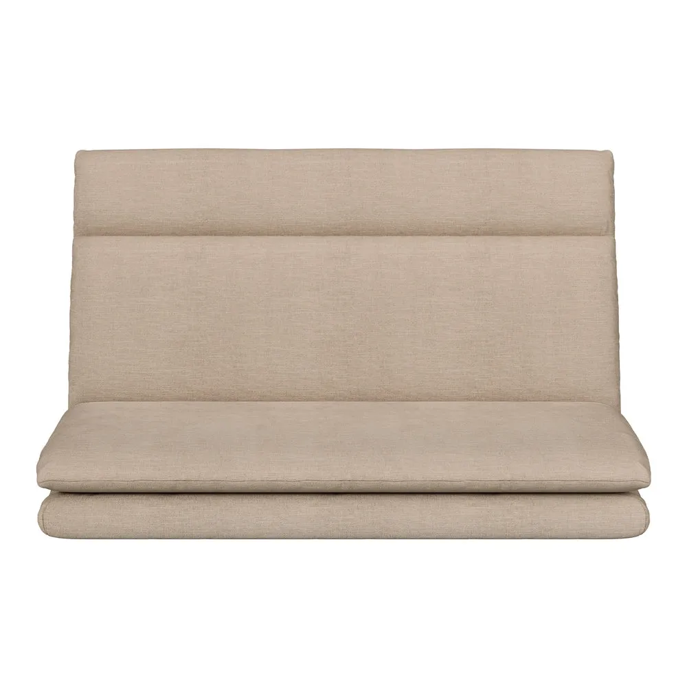 5-Position Reclining Floor Lounge Sofa Bed 2 Seater Beige - Artiss