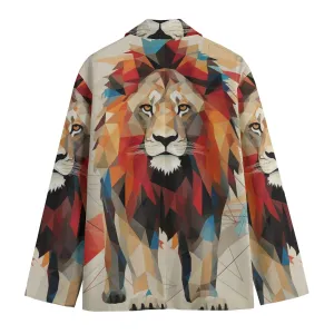 All-Over Print Men's Casual Flat Lapel Collar Blazer | 245GSM Cotton