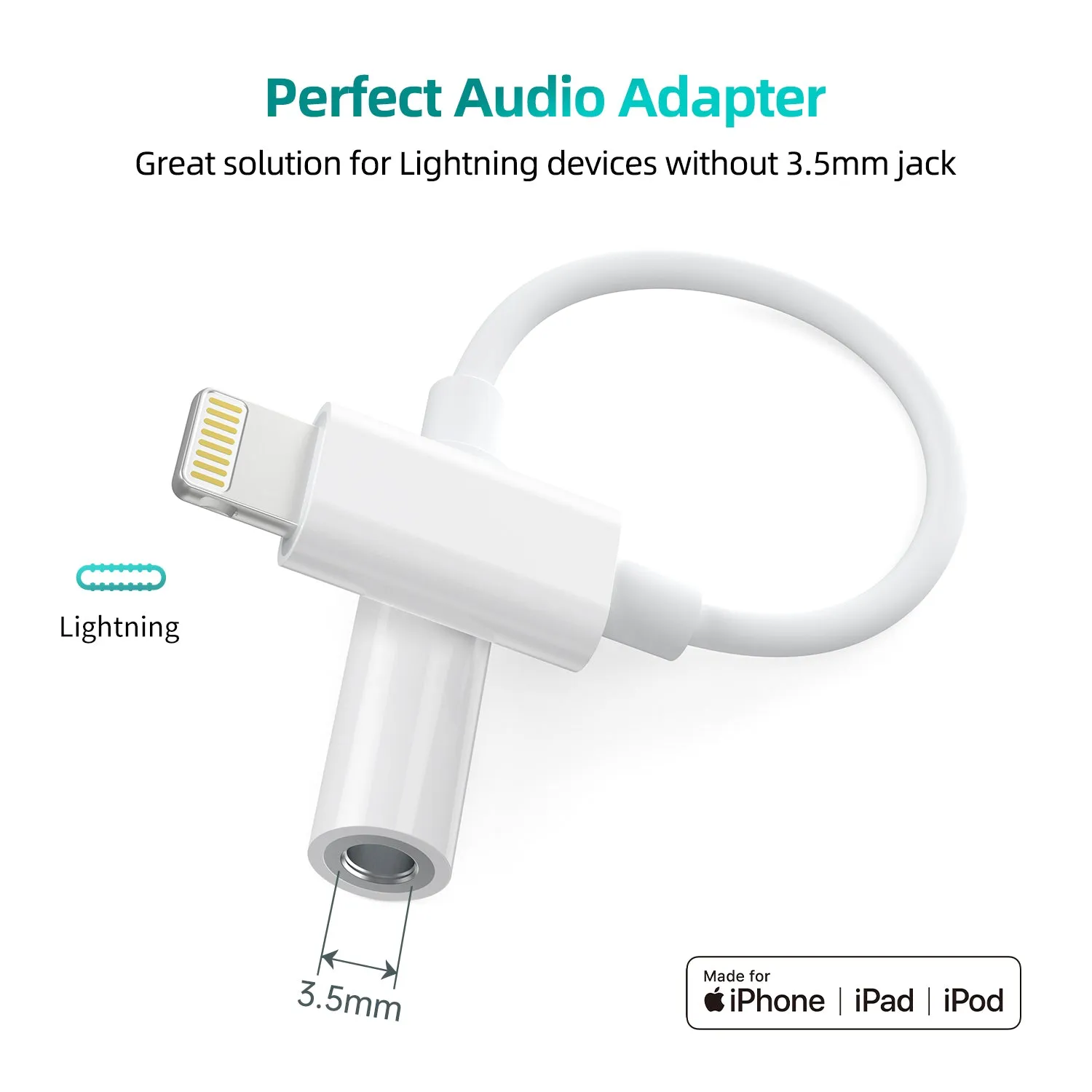 AUX005 Choetech Lightning to 3.5mm Audio Cable