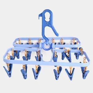 Baby Foldable Cloth Hanger 28PCs | Blue