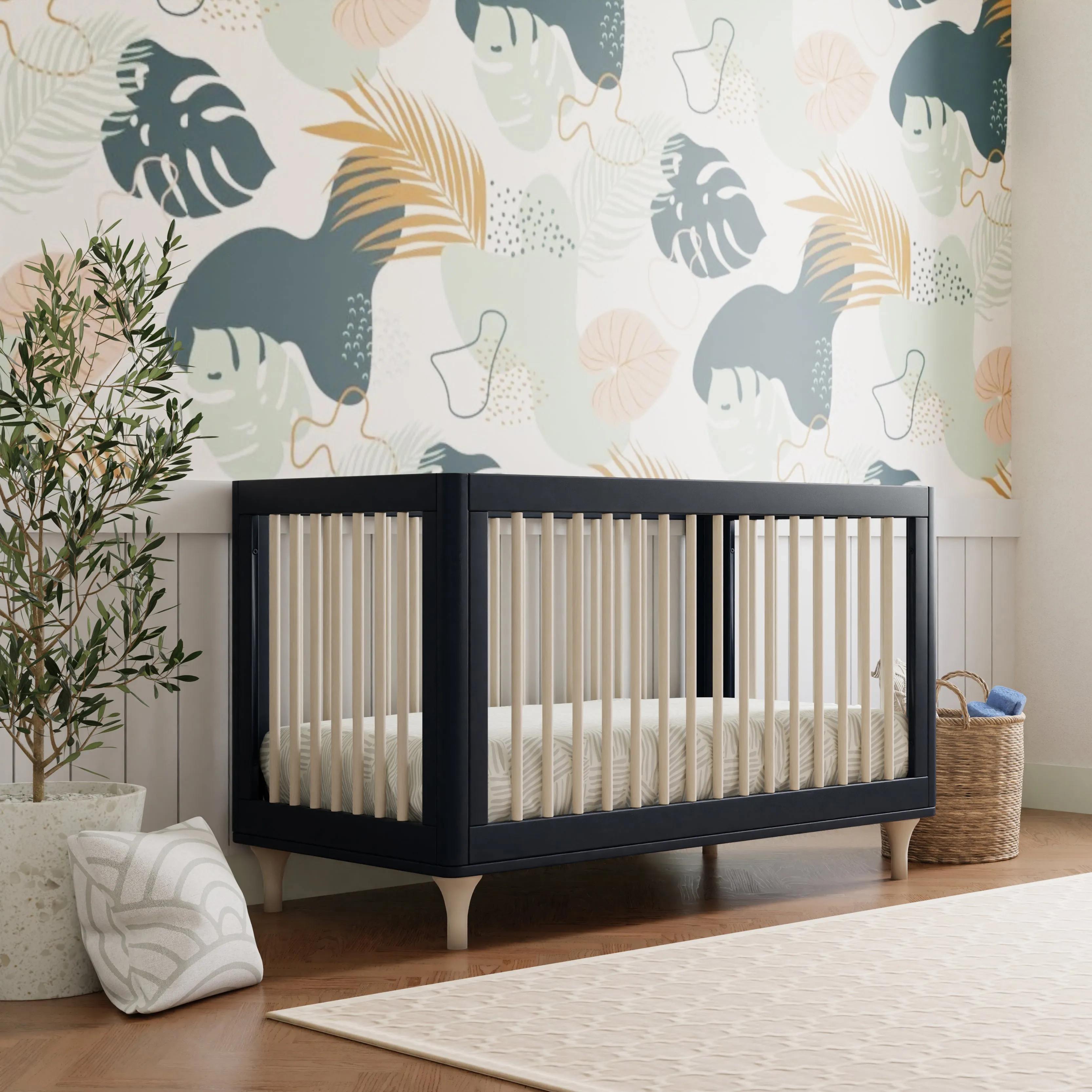 Babyletto Lolly 3-in-1 Convertible Crib with Toddler Bed Conversion Kit