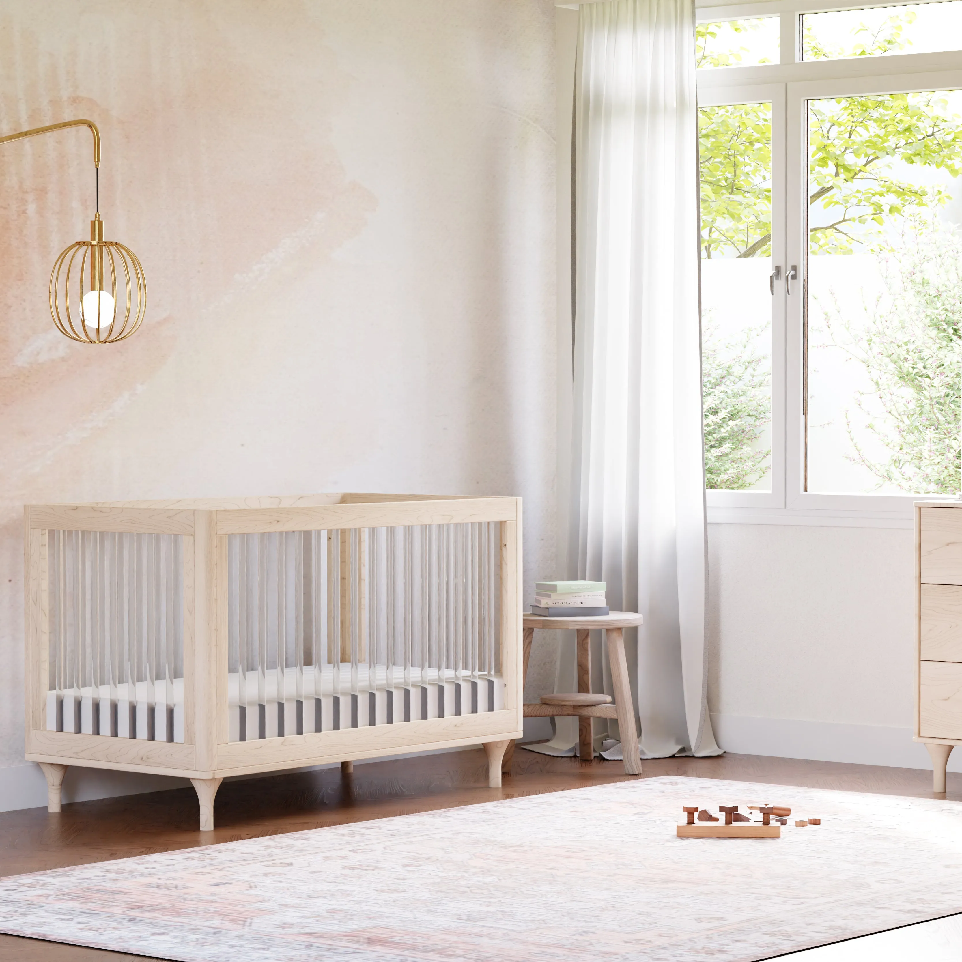 Babyletto Lolly 3-in-1 Convertible Crib with Toddler Bed Conversion Kit