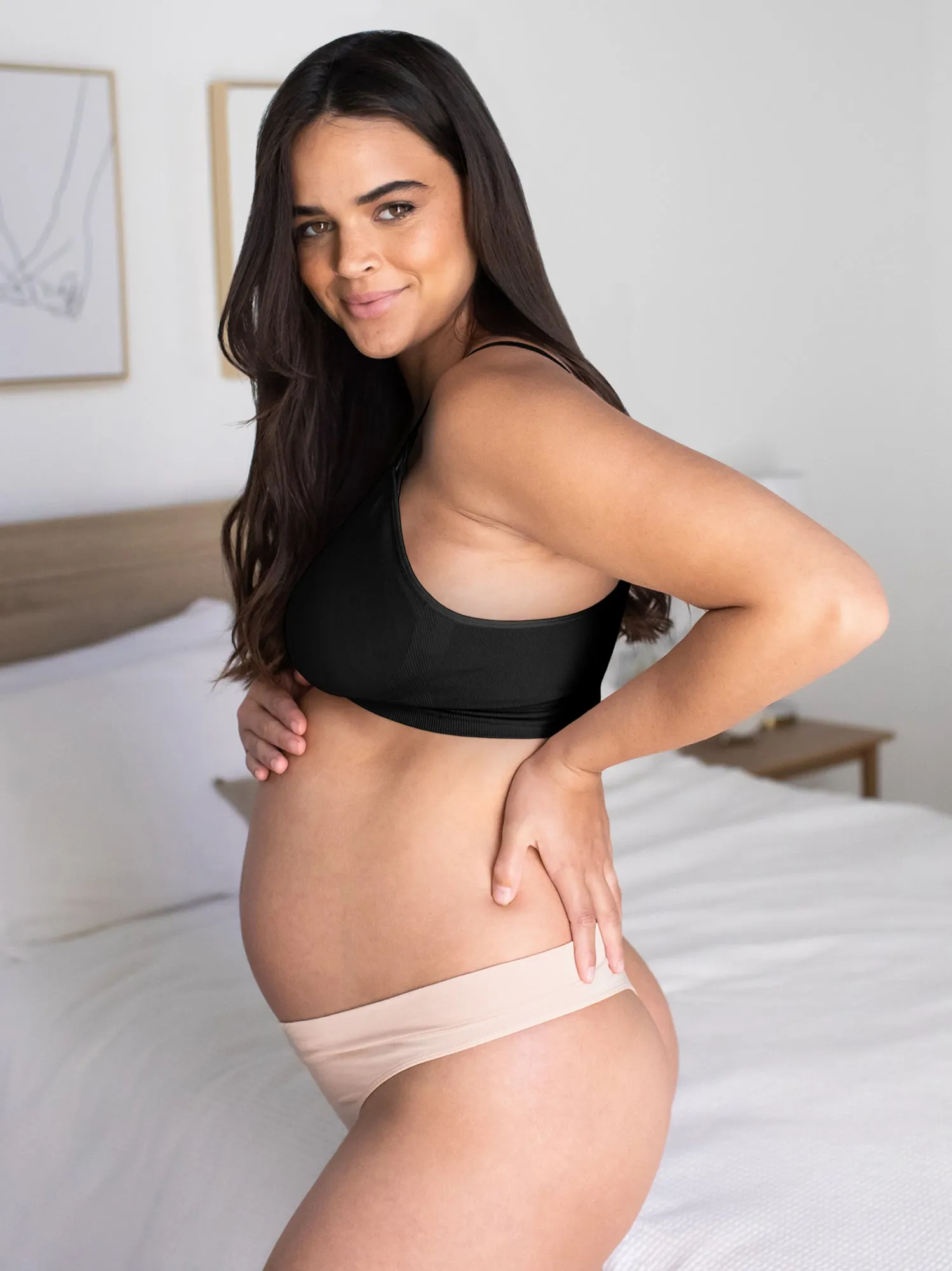 Bamboo Maternity & Postpartum Thong | Soft Pink