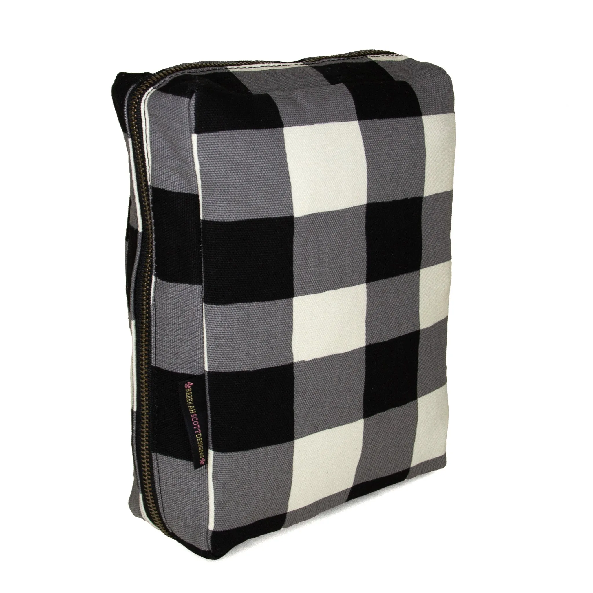 Bible Cover: Black Check