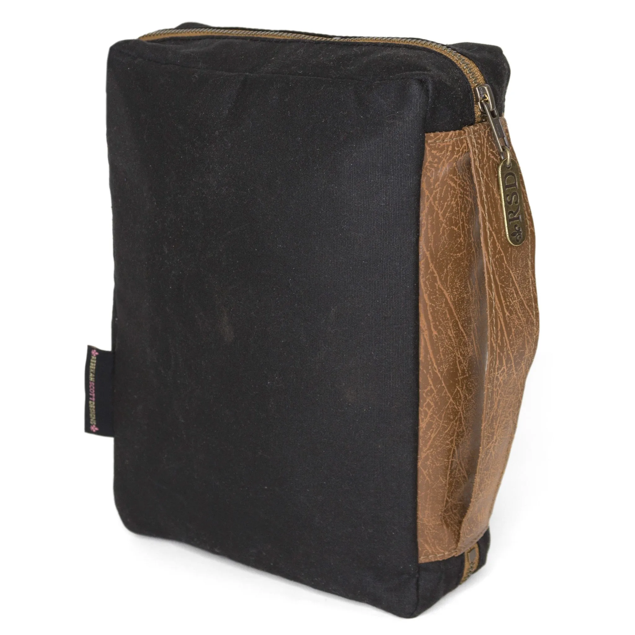 Bible Cover: Black Waxed Canvas