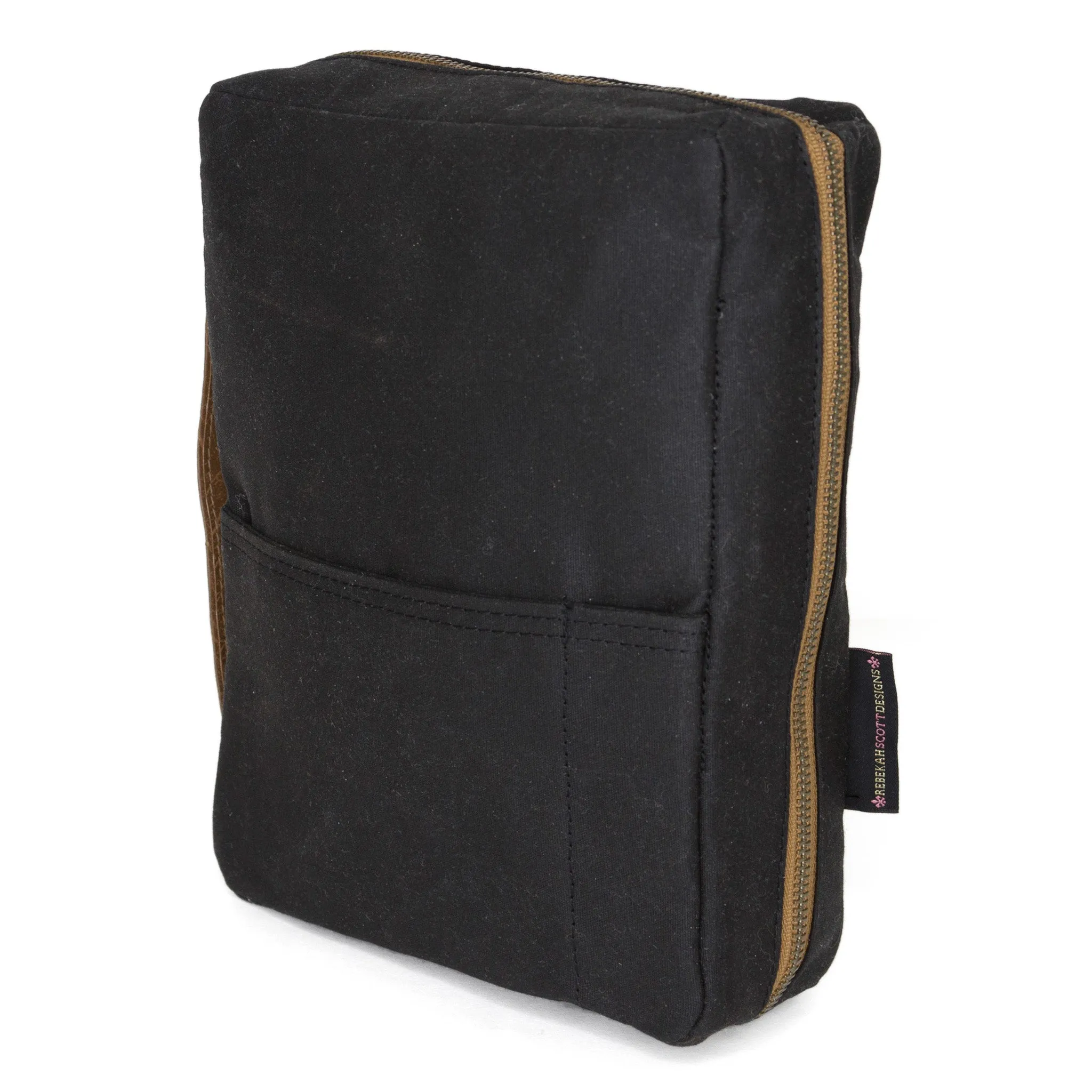 Bible Cover: Black Waxed Canvas