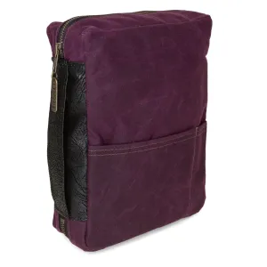 Bible Cover: Eggplant Waxed Canvas