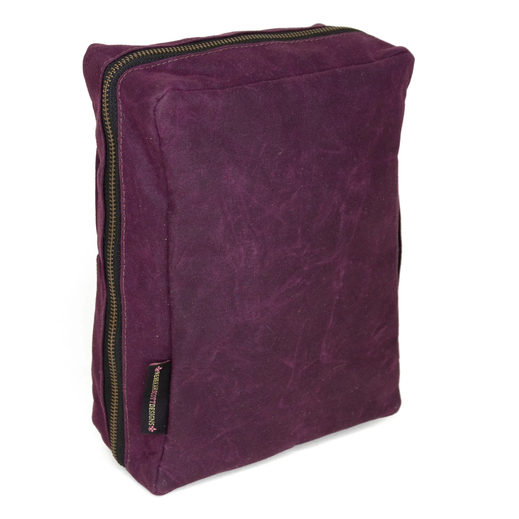 Bible Cover: Eggplant Waxed Canvas