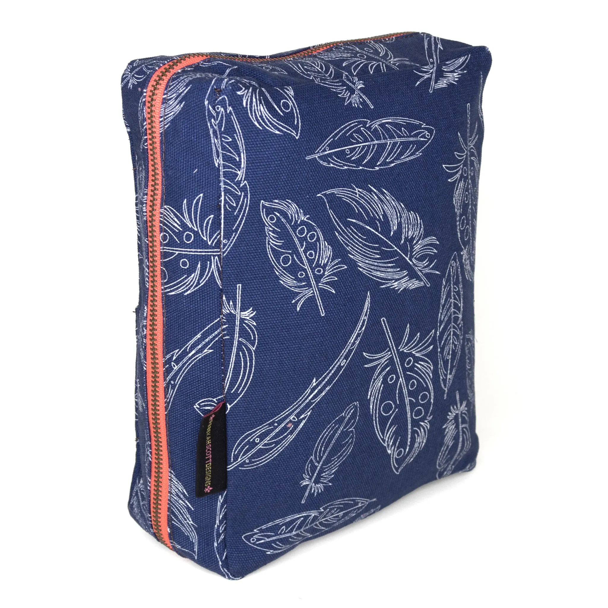 Bible Cover: Indigo Feather