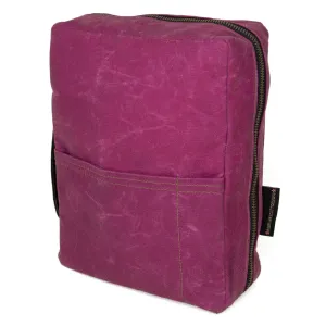 Bible Cover: Raspberry Waxed Canvas