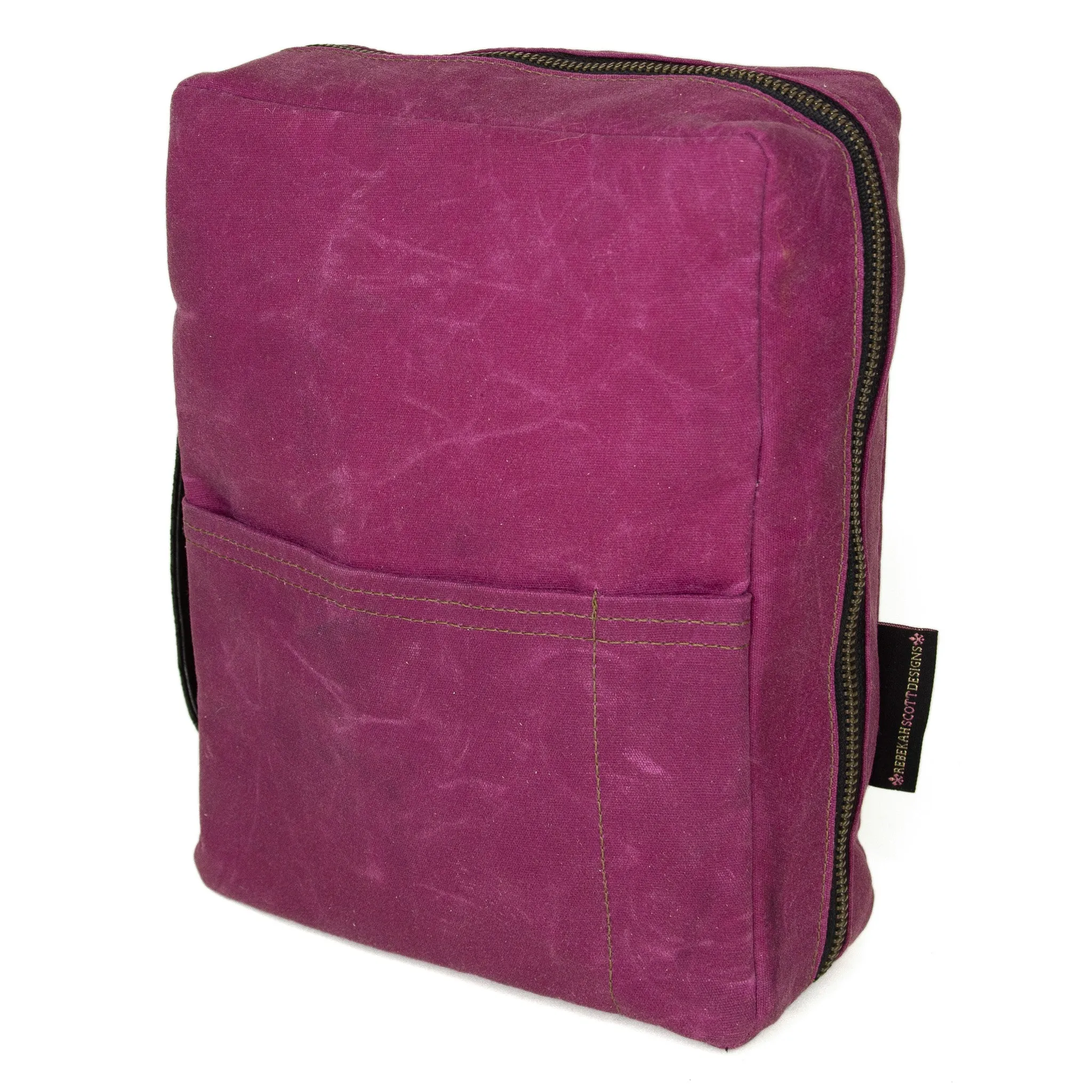 Bible Cover: Raspberry Waxed Canvas
