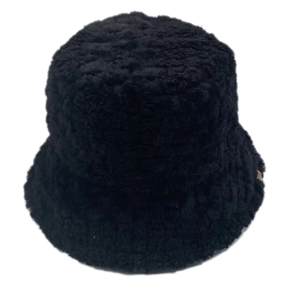 Black Sherpa Bucket Hat