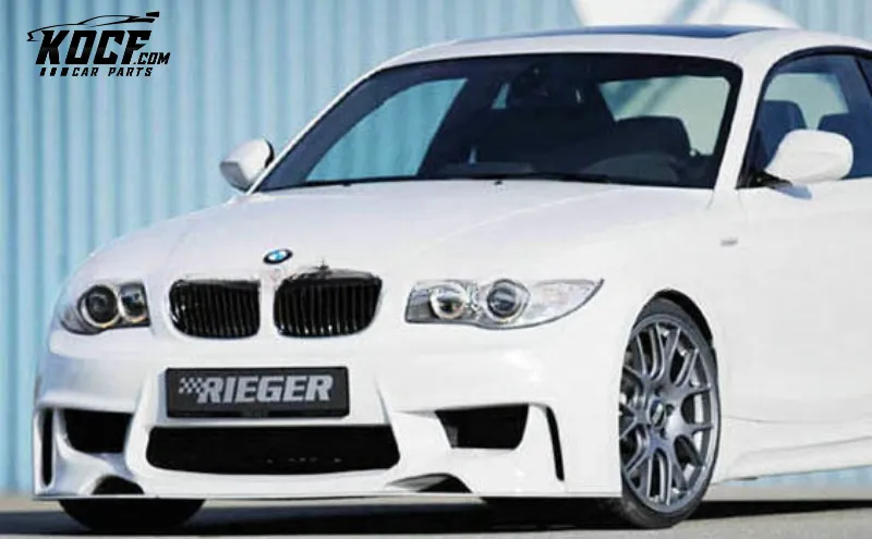 BMW 1 SERIES E81 E87 E88 F20 F21 F52 E82 2 Door Coupe E88 2 Door convertible E87 5 Door Hatch Rieger Style Fiberglass Front Bumper