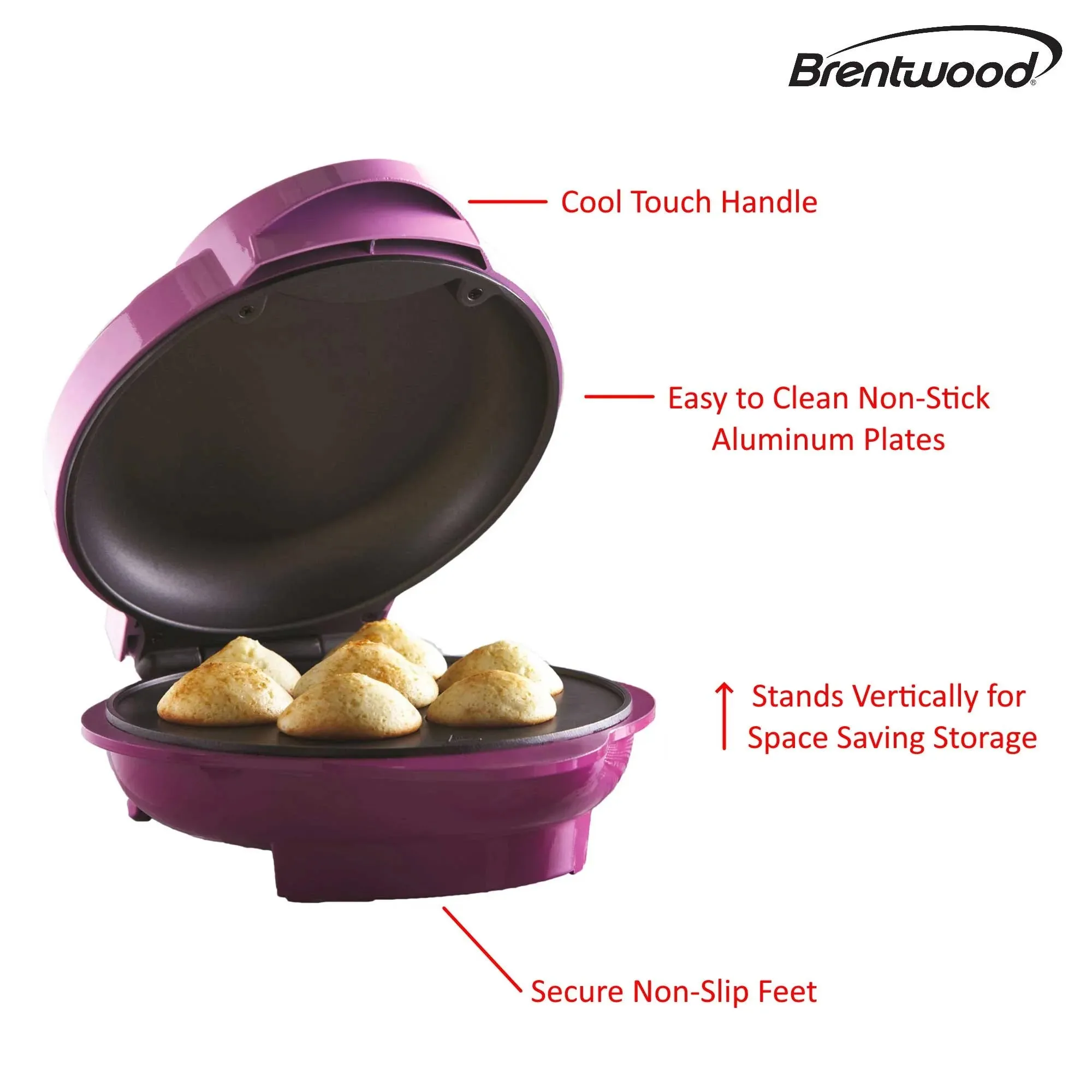 Brentwood Pink Mini Cupcake Maker Machine 10" 1pc