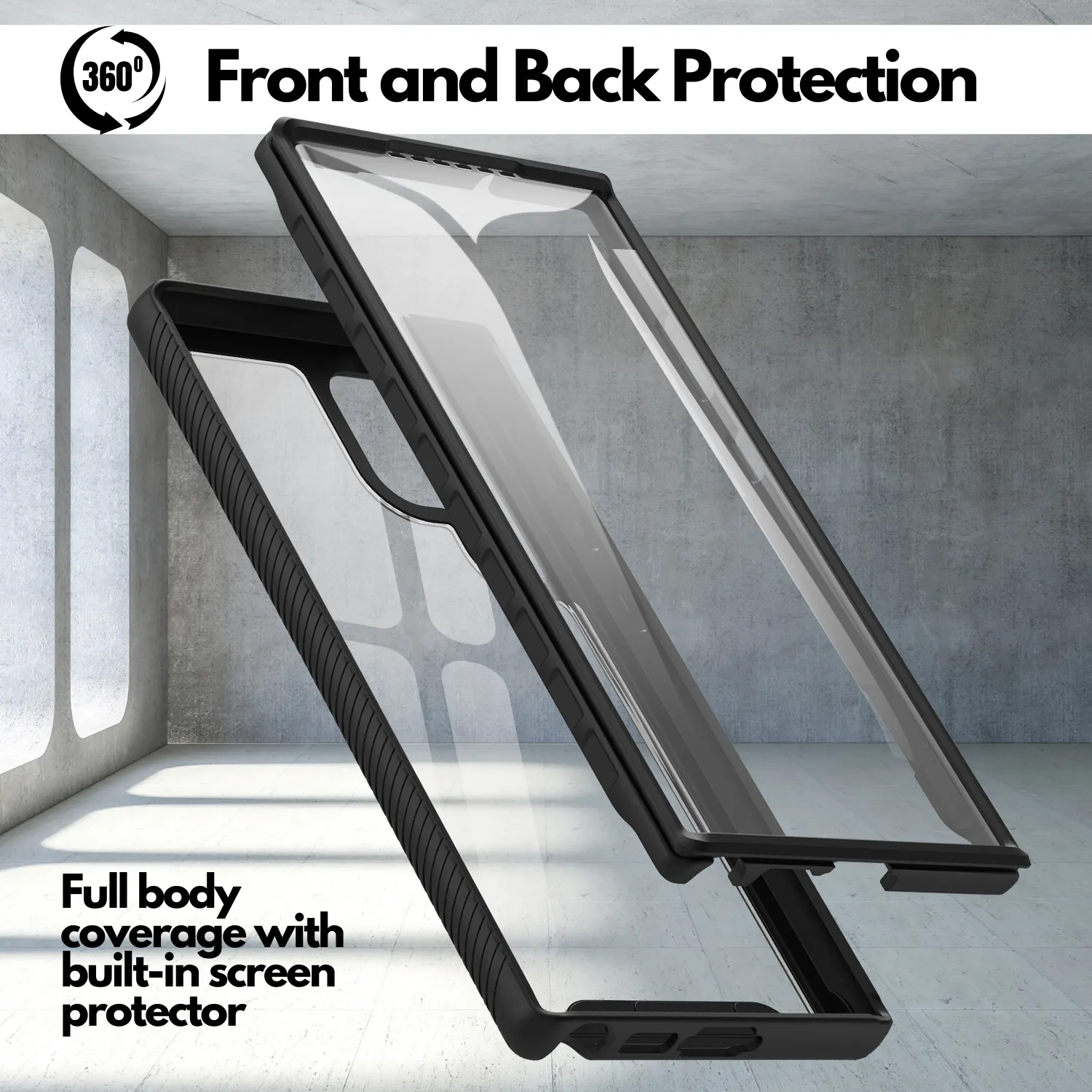 Case w/ Built-in Screen Protector for Samsung Galaxy S24 Ultra