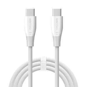 Charge Cable - 6FT USB-C to USB-C 60W TPE White Cables