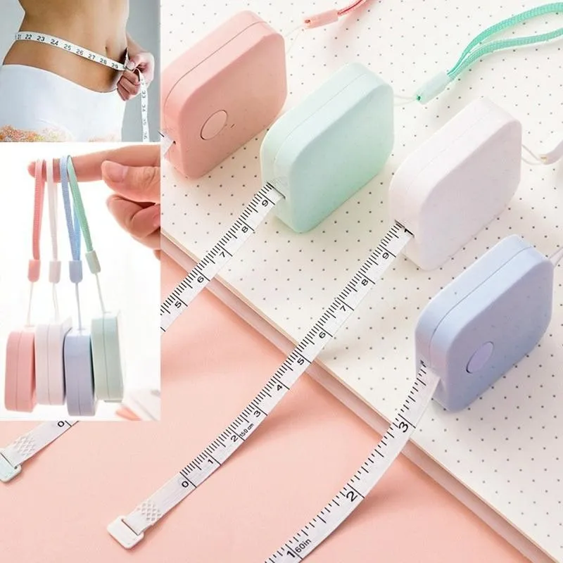 Compact Leather Measuring Tape - 1.5m Mini Cute Portable