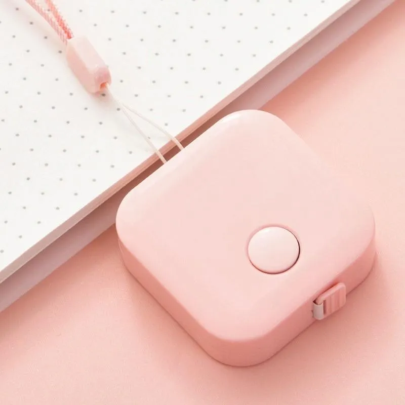 Compact Leather Measuring Tape - 1.5m Mini Cute Portable