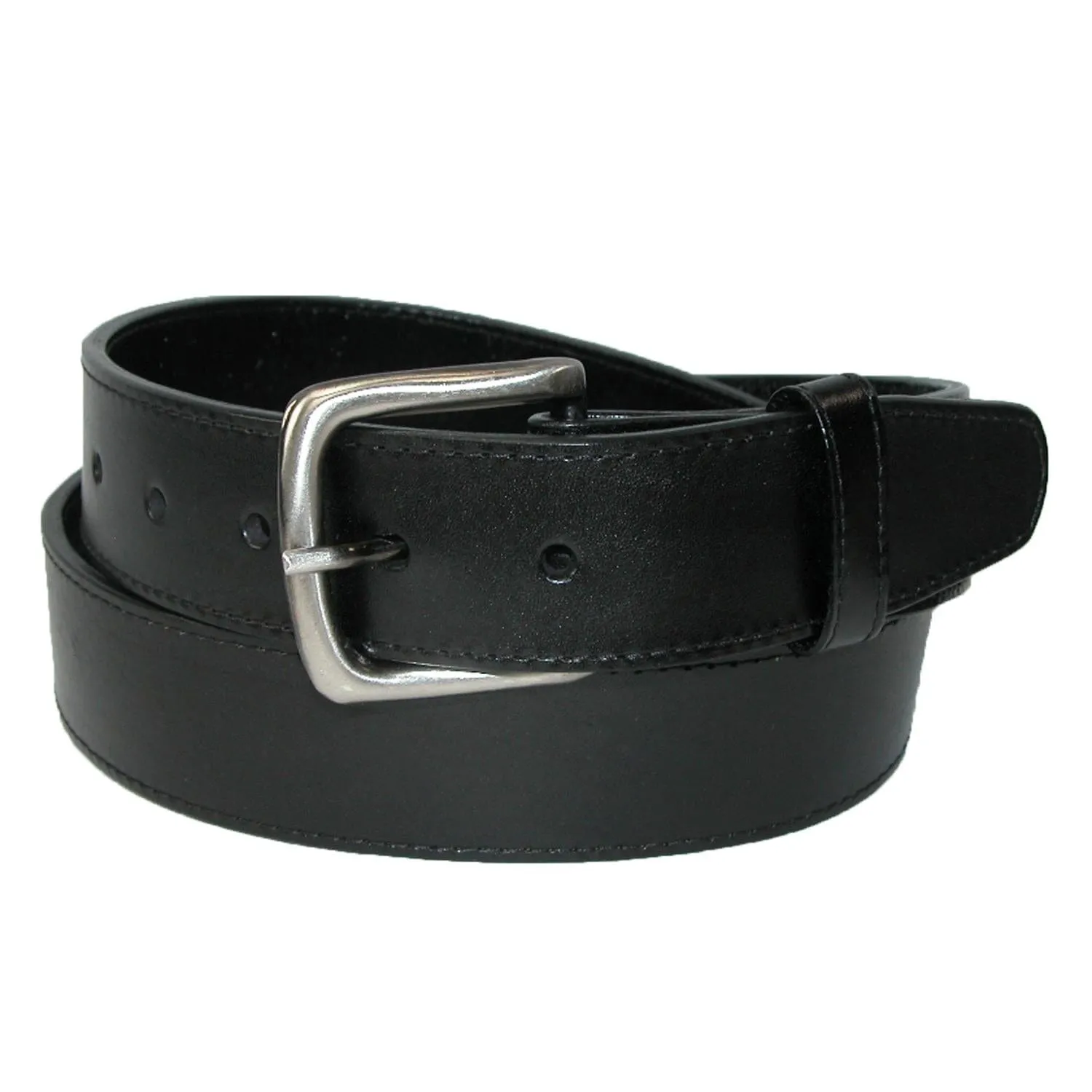 CTM® Men's Leather Money Belt Removable Buckle
