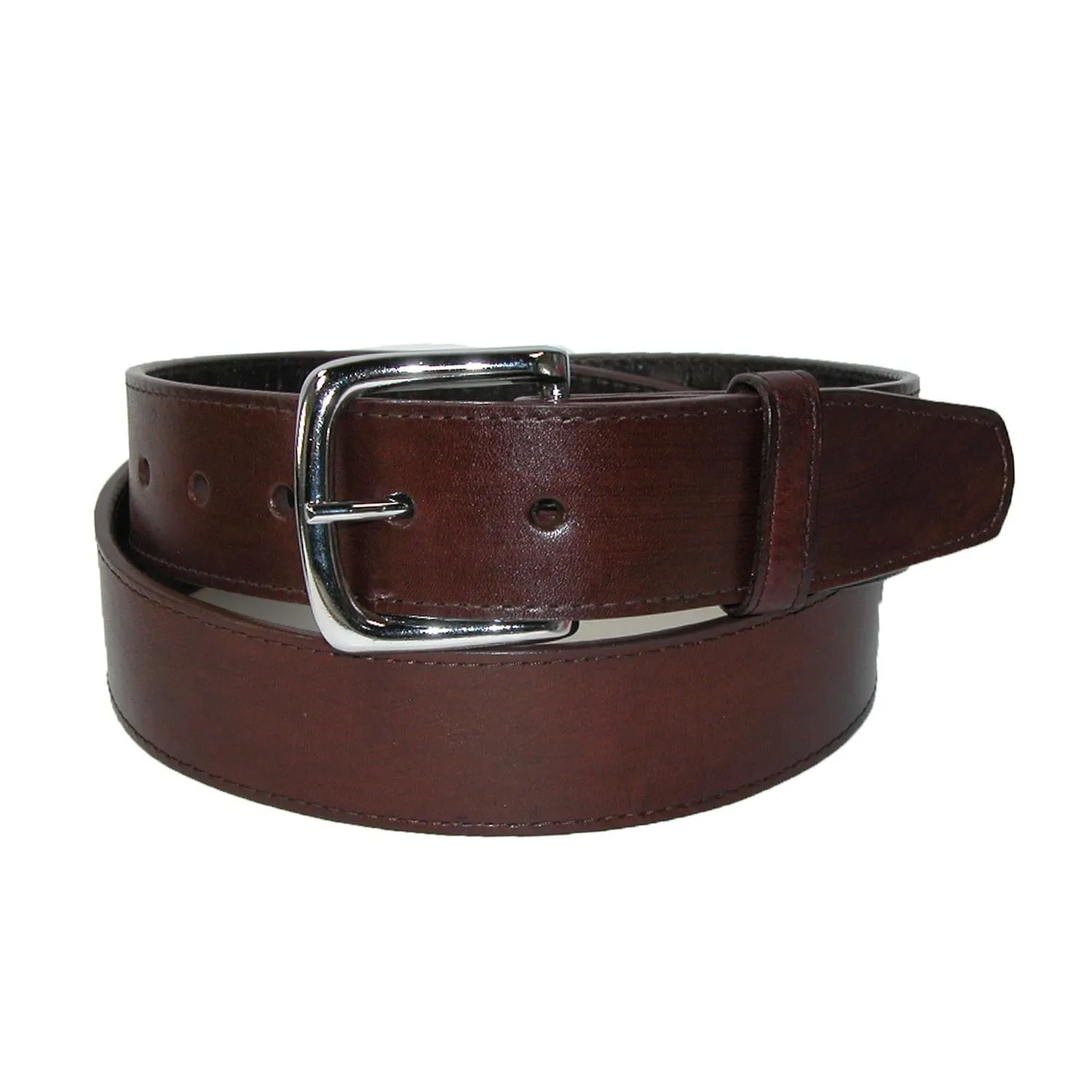 CTM® Men's Leather Money Belt Removable Buckle