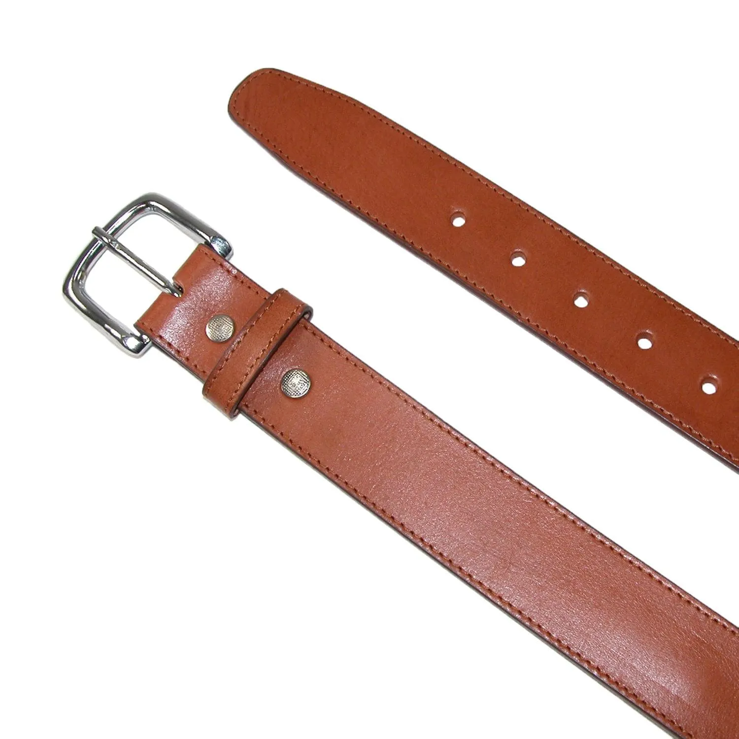 CTM® Men's Leather Money Belt Removable Buckle
