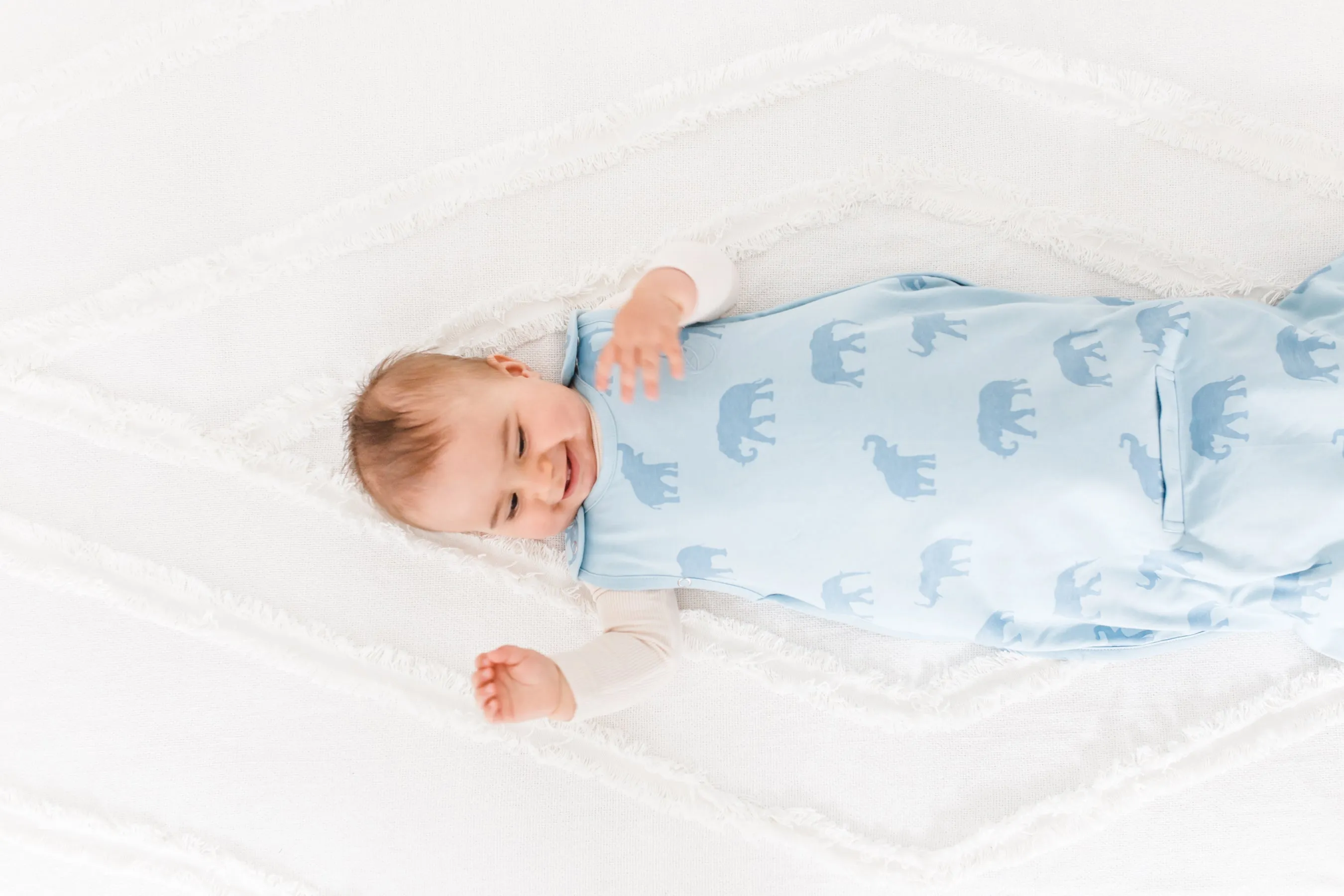 Ecolino® Adjustable Toddler Sleep Bag, Organic Cotton, Universal Size: 2 - 4 Years, Elephant