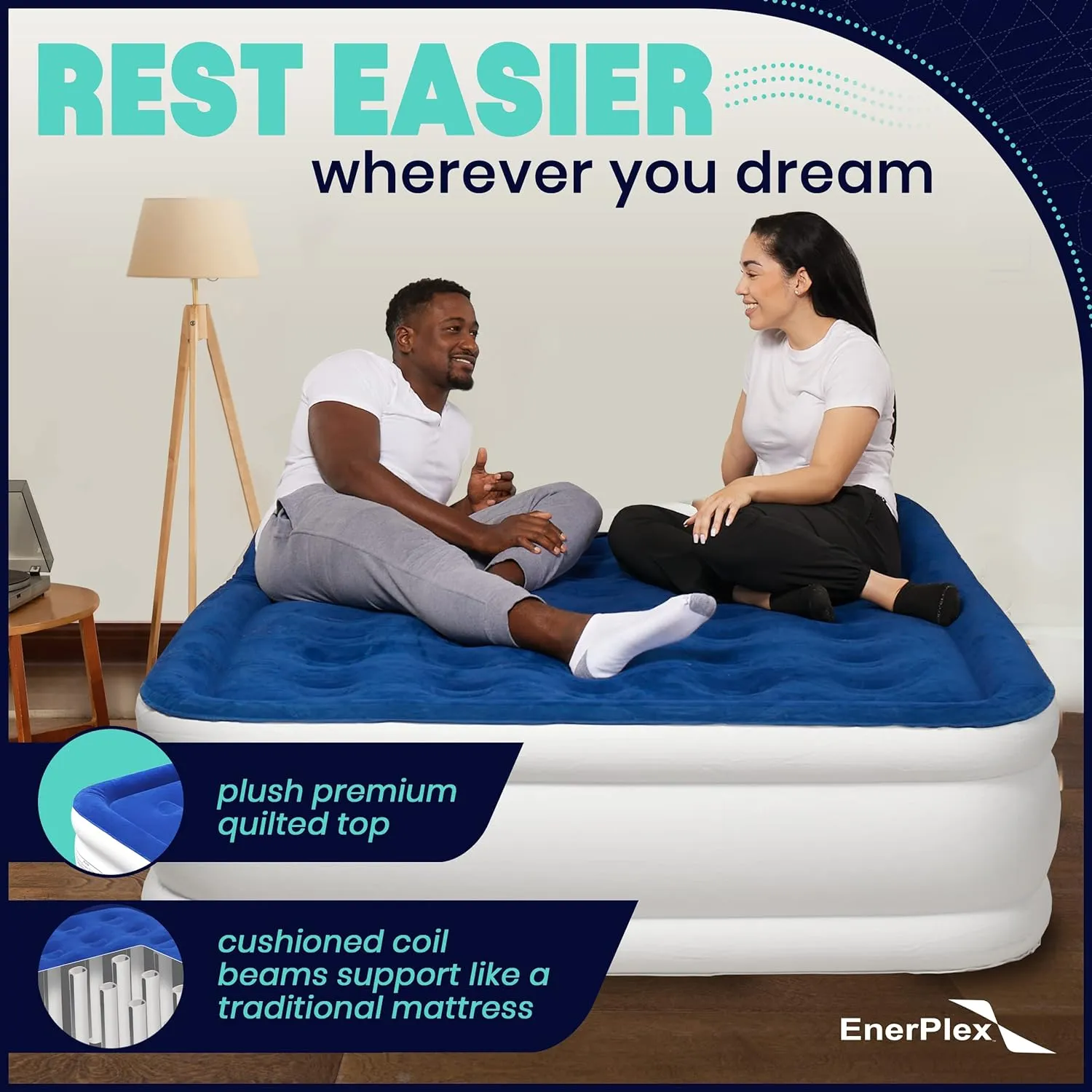 EnerPlex 13" Air Mattress with Built-in Pump