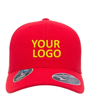 Flexfit Cool & Dry Mini Pique Branded Caps, Red