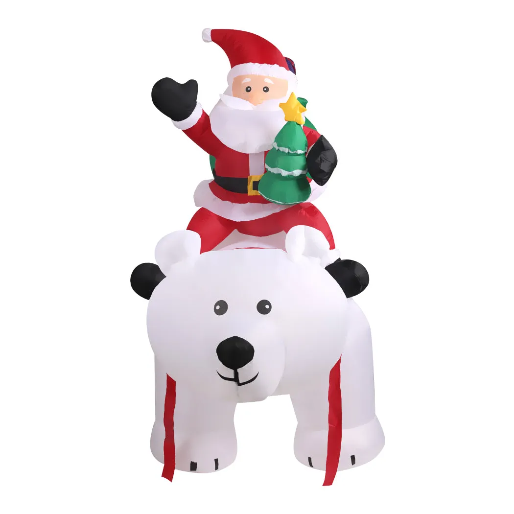 Frenzy Santa Christmas Inflatable Outdoor Xmas Decorations - 1.7M