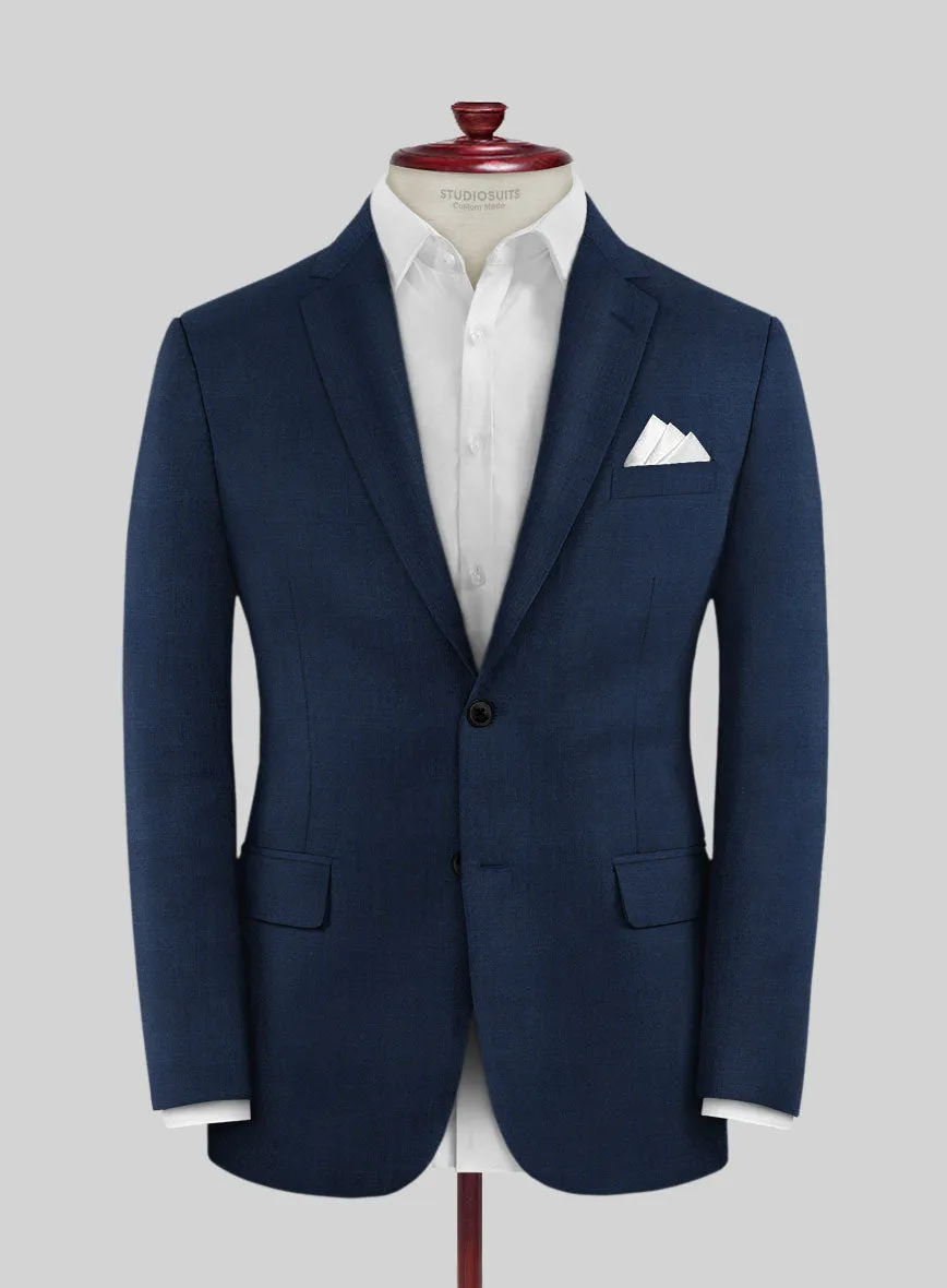 Fresco Mine Blue Wool Suit