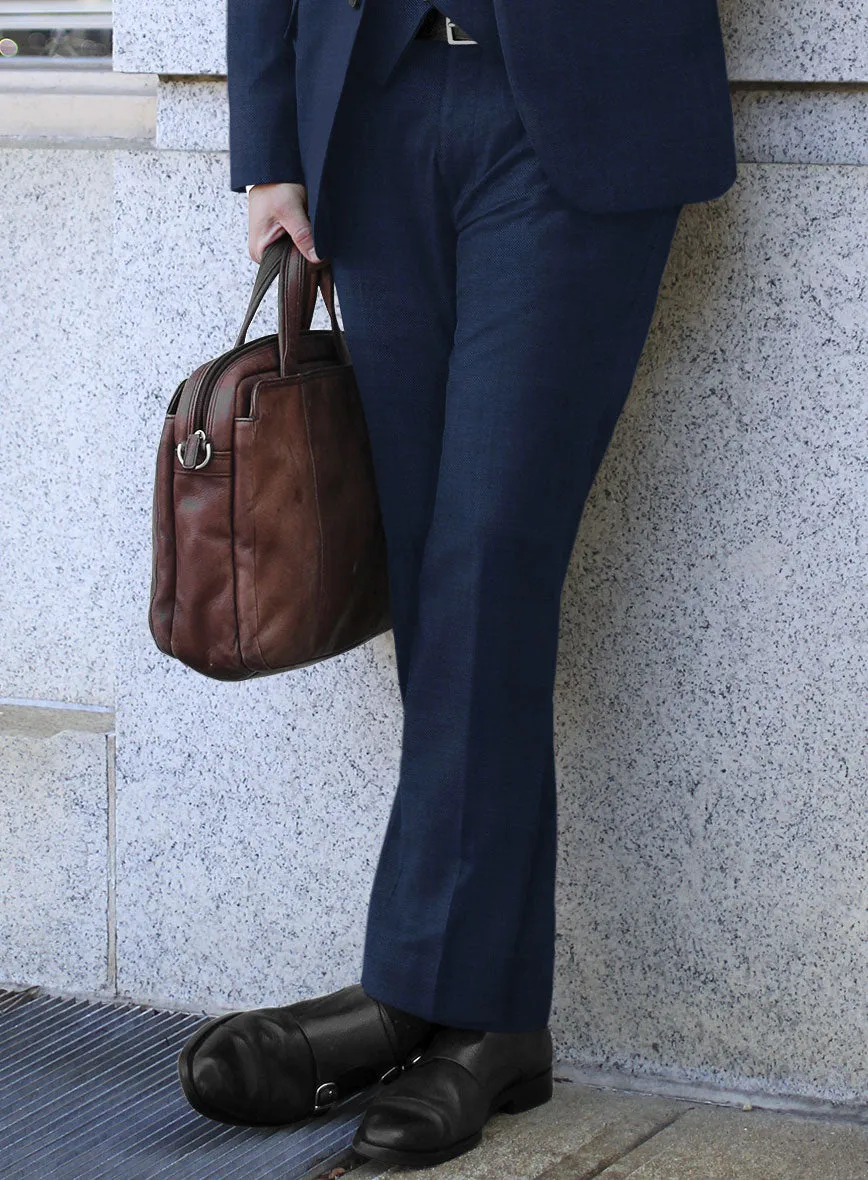 Fresco Mine Blue Wool Suit