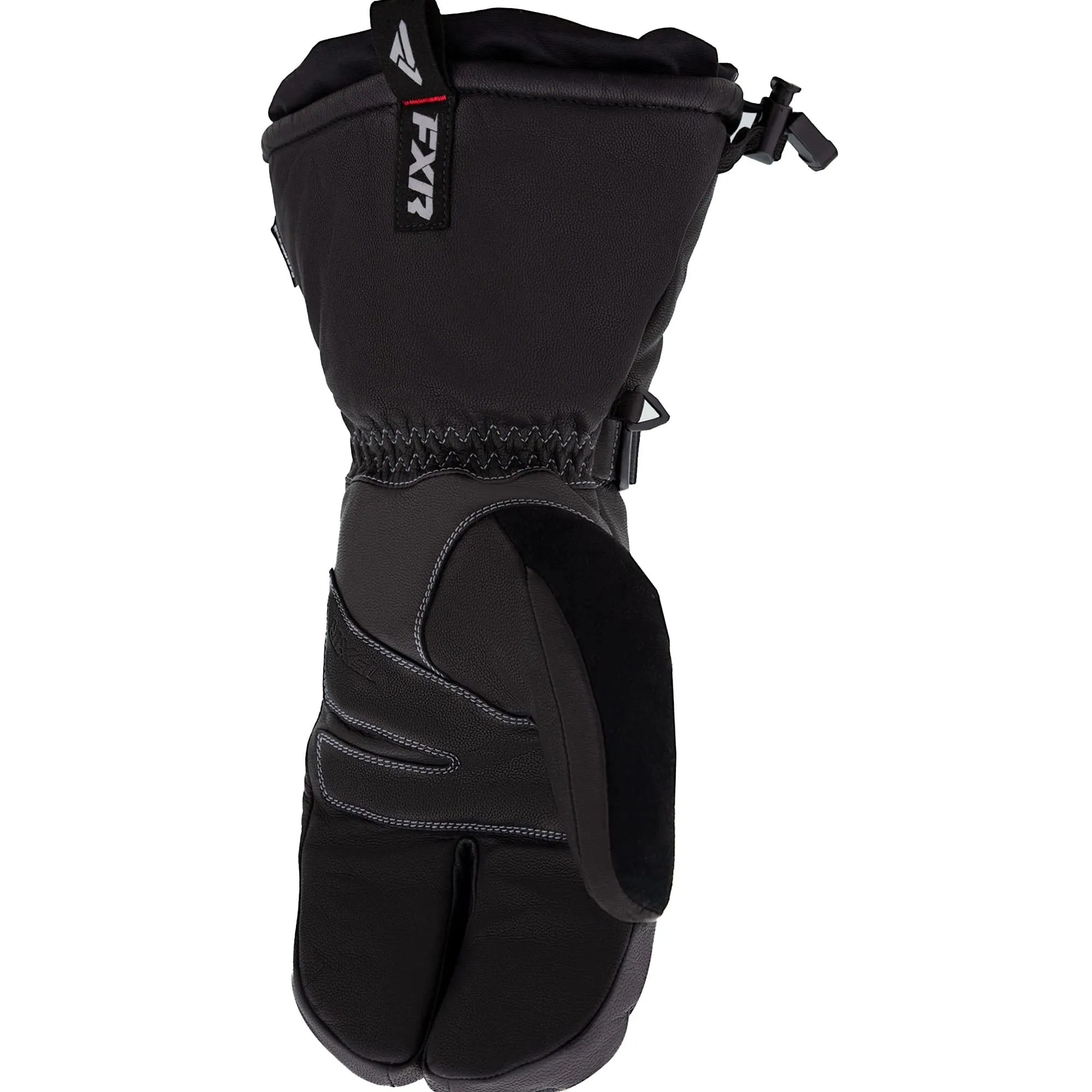 FXR Leather Claw Mittens Snowmobile Gloves Black