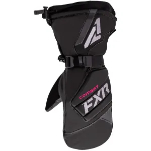 FXR Womens Combat Leather Mittens Snowmobile Gloves Black