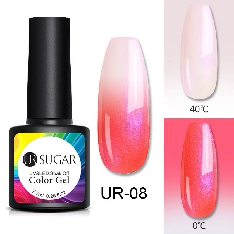Glitter temperature change nail polish