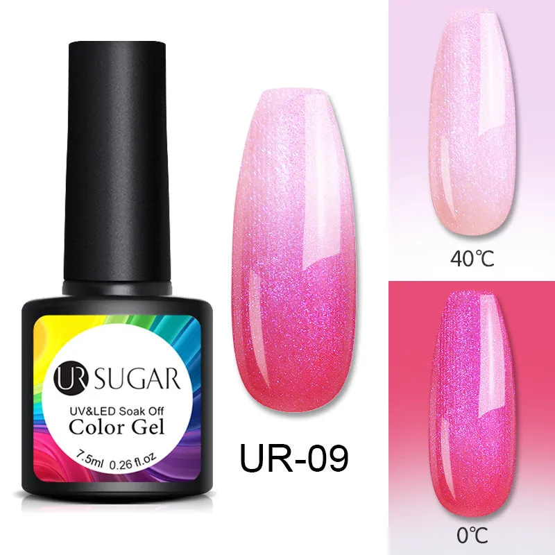Glitter temperature change nail polish