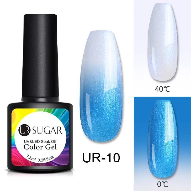 Glitter temperature change nail polish