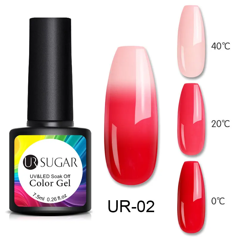 Glitter temperature change nail polish