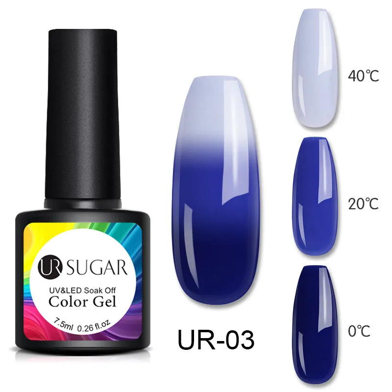 Glitter temperature change nail polish