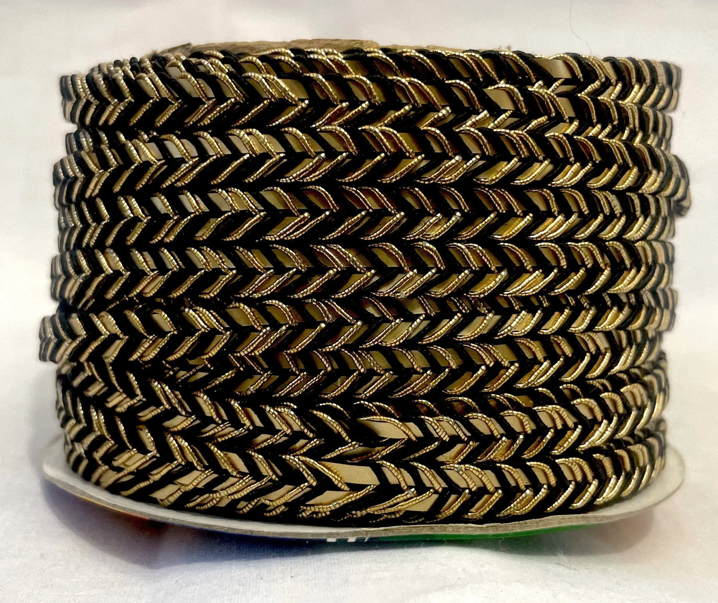 Golden Braid Border, Cyan And Golden,  Laces for Dress, Home Dcor, Shoe, Bags, Hats, DIY, Handmade, 0.2 inch Broad