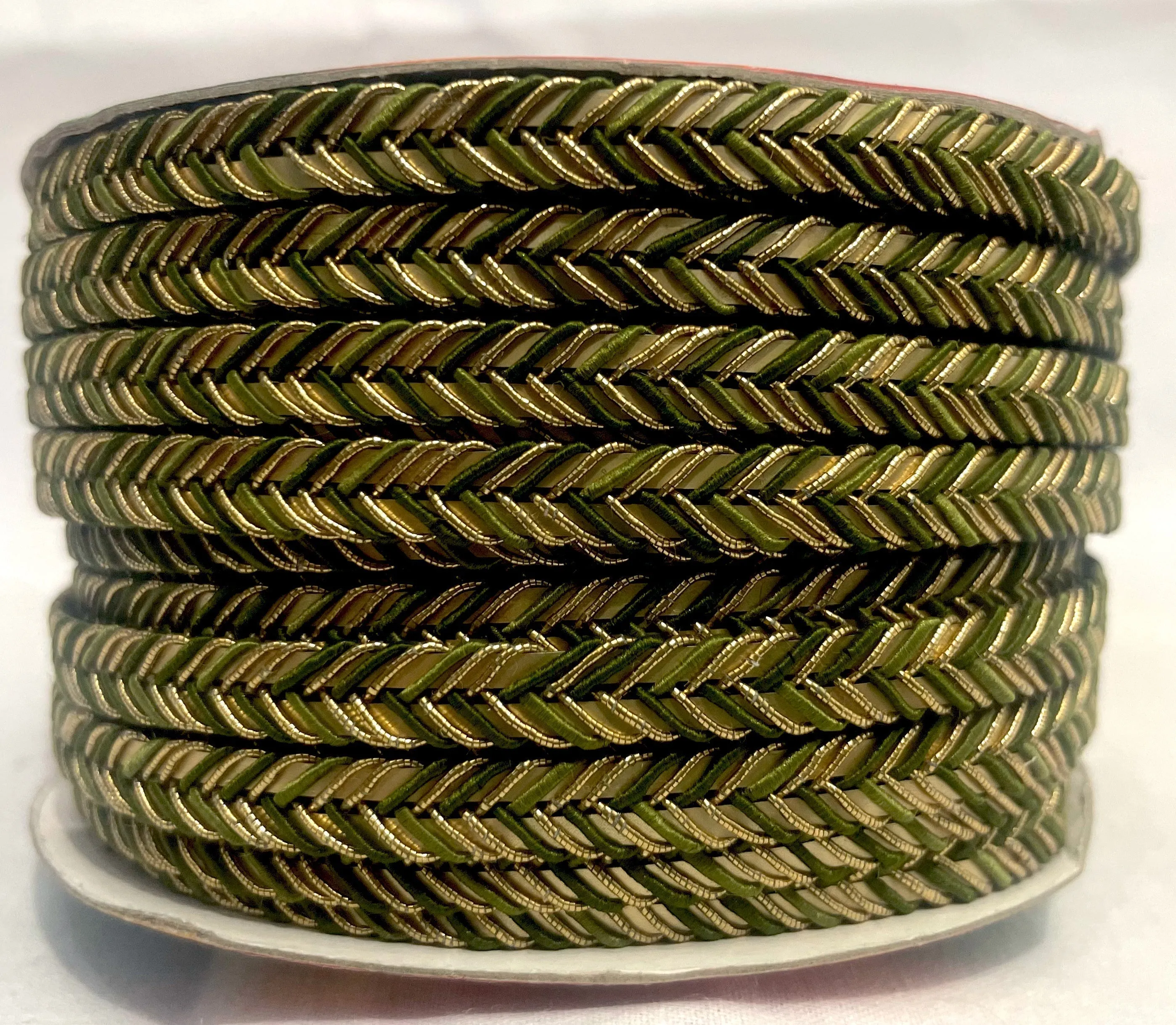 Golden Braid Border, Cyan And Golden,  Laces for Dress, Home Dcor, Shoe, Bags, Hats, DIY, Handmade, 0.2 inch Broad