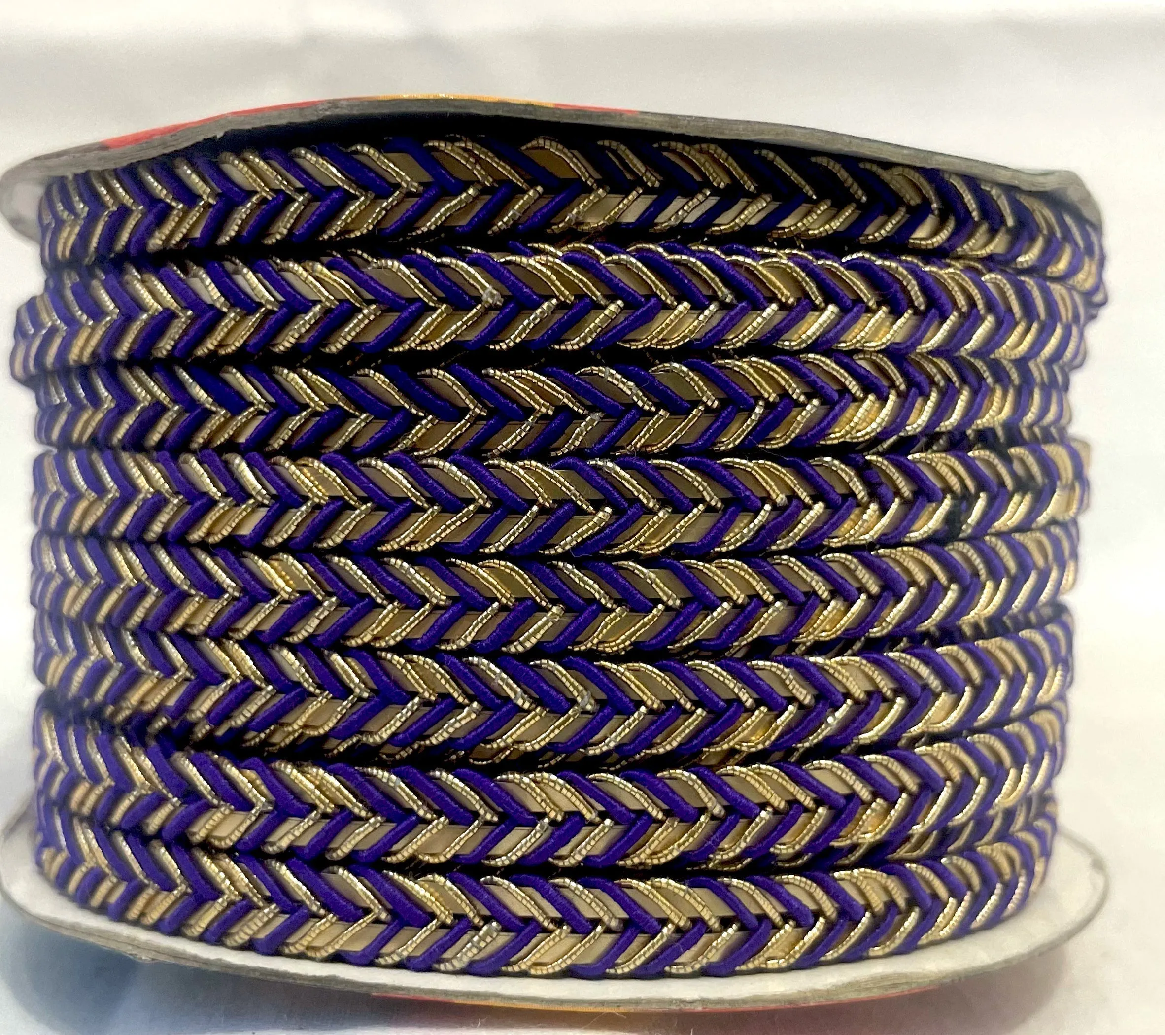Golden Braid Border, Cyan And Golden,  Laces for Dress, Home Dcor, Shoe, Bags, Hats, DIY, Handmade, 0.2 inch Broad