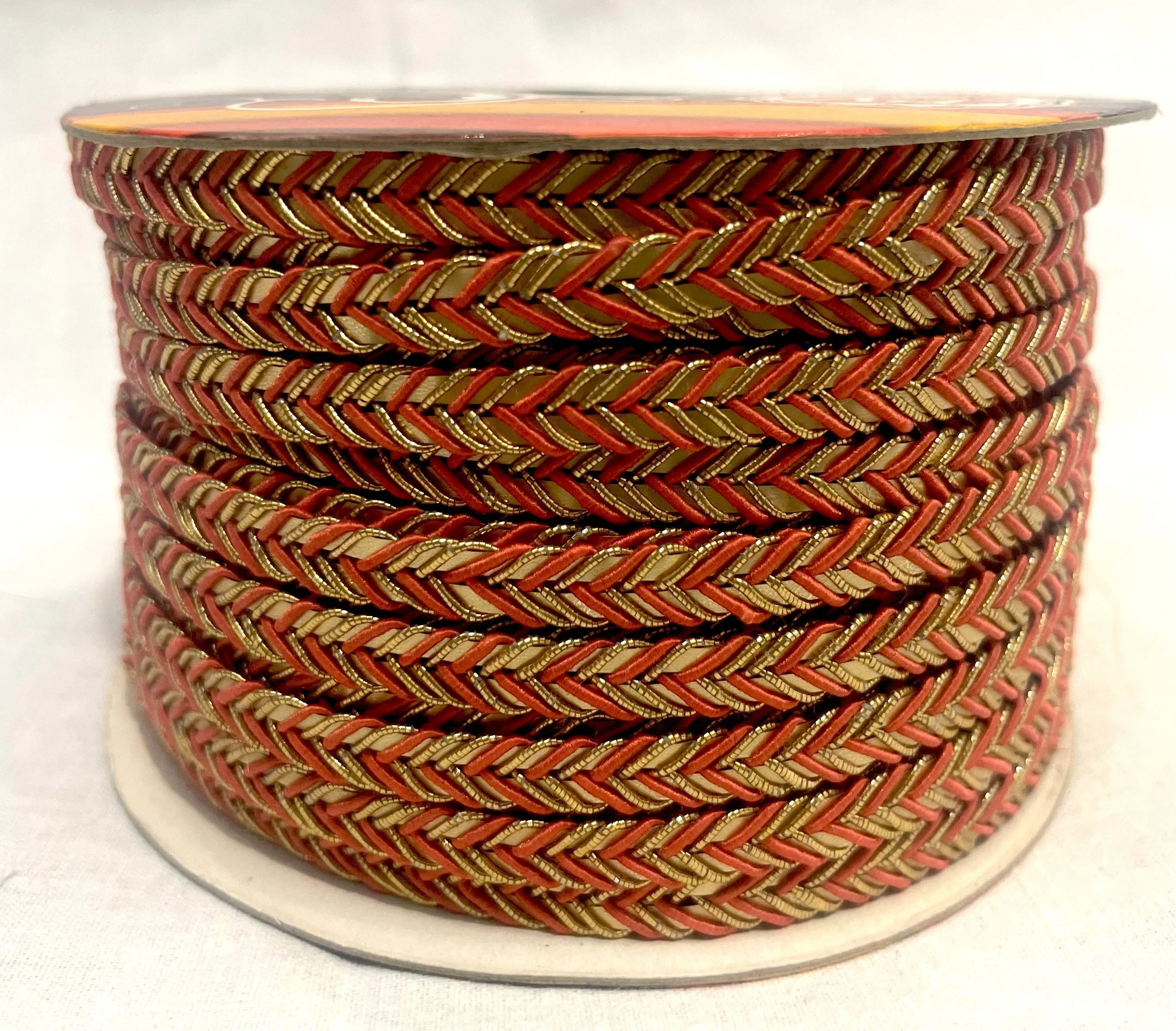 Golden Braid Border, Cyan And Golden,  Laces for Dress, Home Dcor, Shoe, Bags, Hats, DIY, Handmade, 0.2 inch Broad