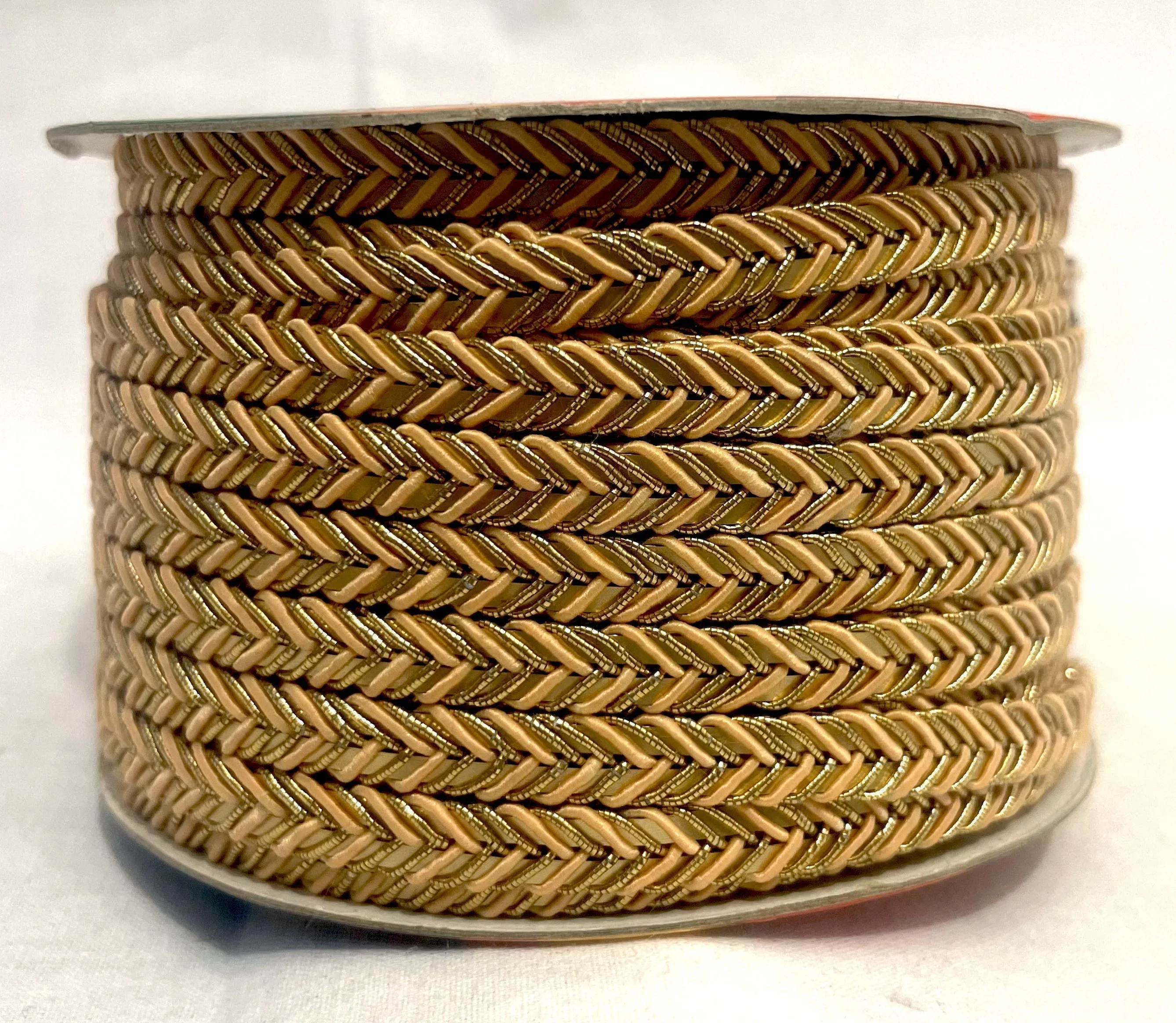 Golden Braid Border, Cyan And Golden,  Laces for Dress, Home Dcor, Shoe, Bags, Hats, DIY, Handmade, 0.2 inch Broad