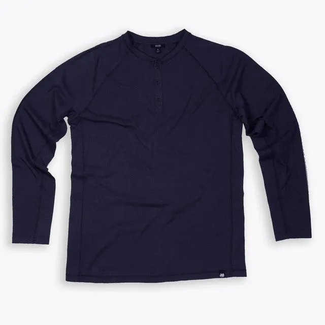 Hartley Long Sleeve Henley Shirt (Navy)