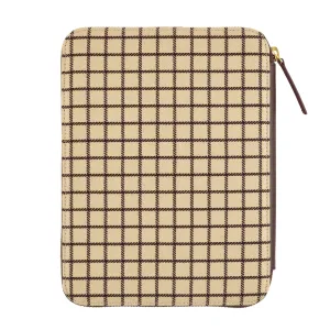 Hobonichi Techo Cover Cousin A5 -  Taut Zipped (Café au Lait Plaid)