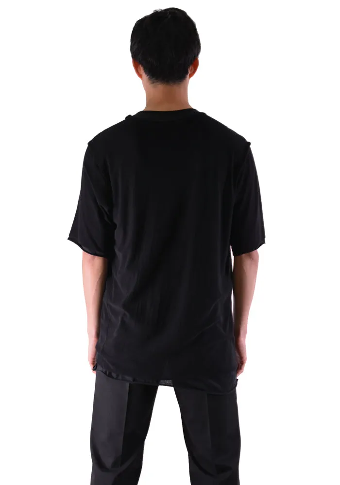 INDIVIDUAL SENTIMENTS CT5S-LJ36 LAYERED T-SHIRT BLACK